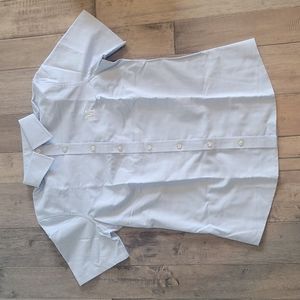 NWT Lands' End Women's Light Blue Button Down Shirt - "M" Monogram - Size XS